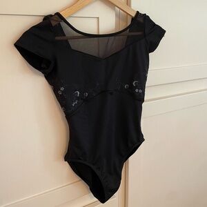 Bloch Leotard Short Sleeve Black Adult S